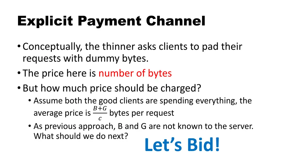 explicit payment channel