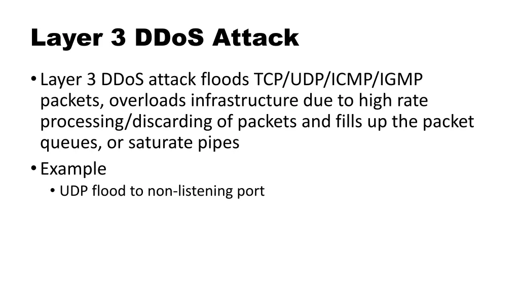 layer 3 ddos attack