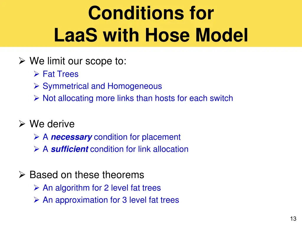 conditions for laas with hose model