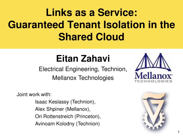links as a service guaranteed tenant isolation