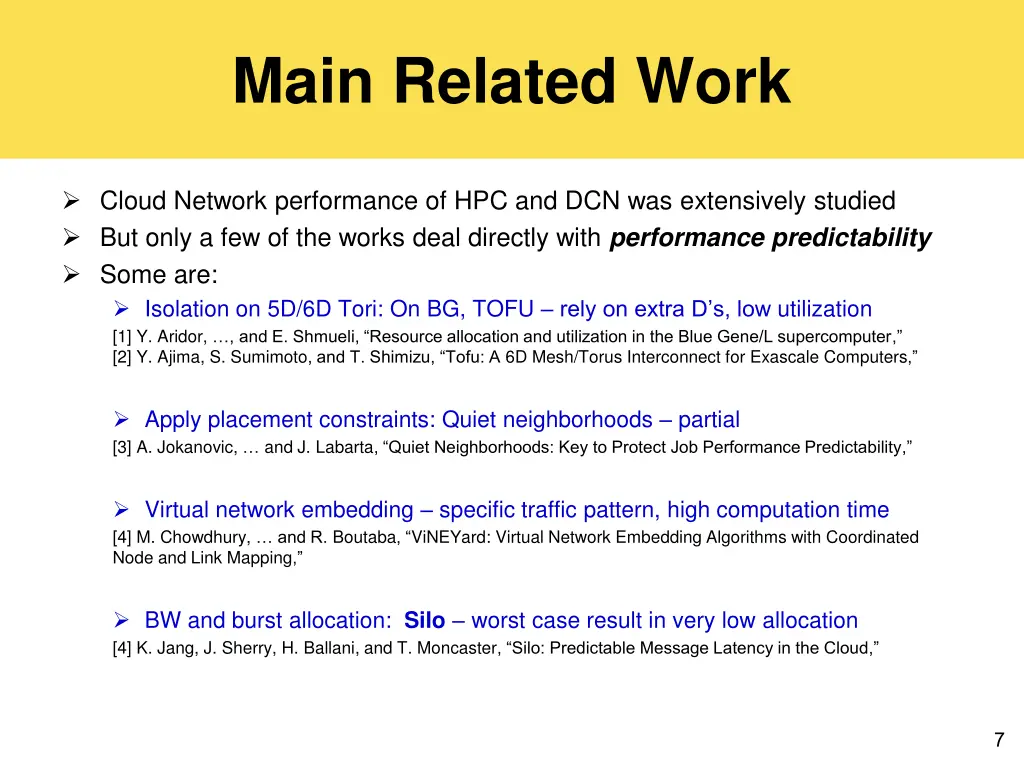 main related work