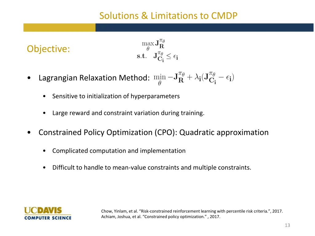 solutions limitations to cmdp