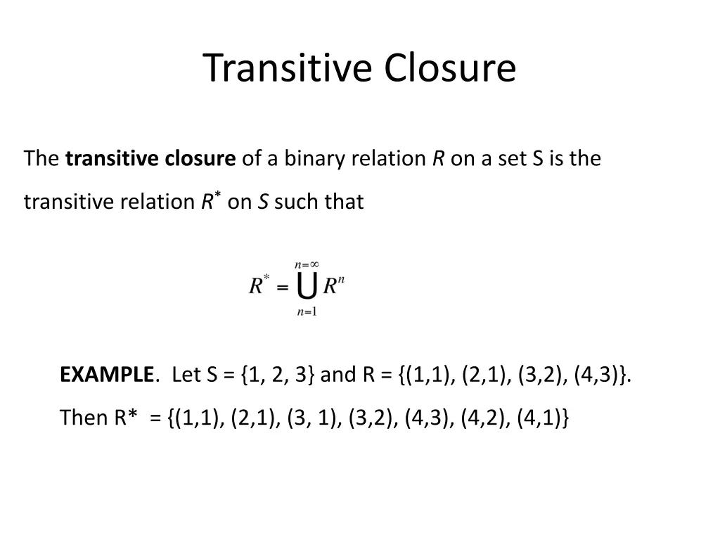 transitive closure