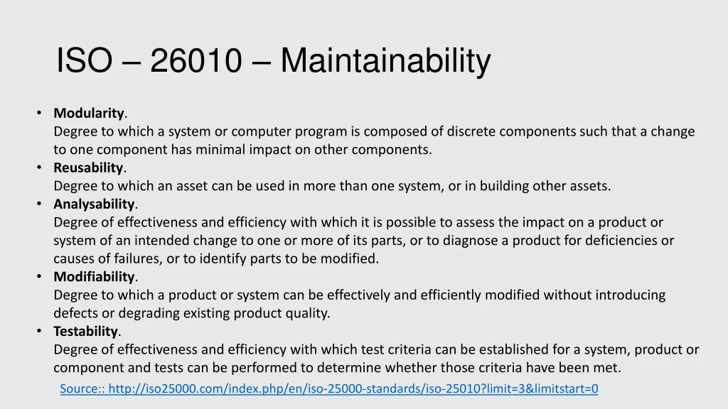 iso 26010 maintainability