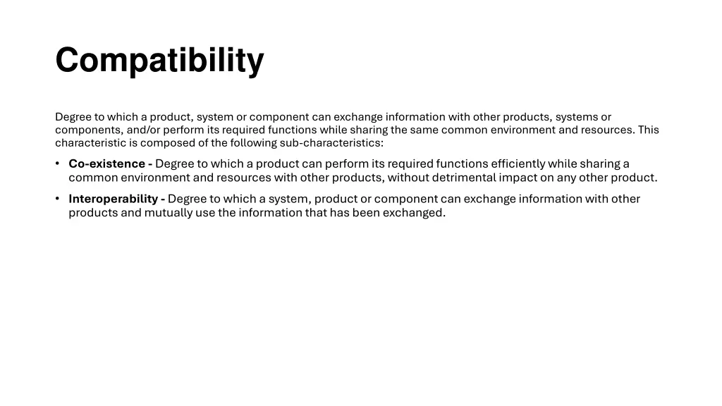 compatibility