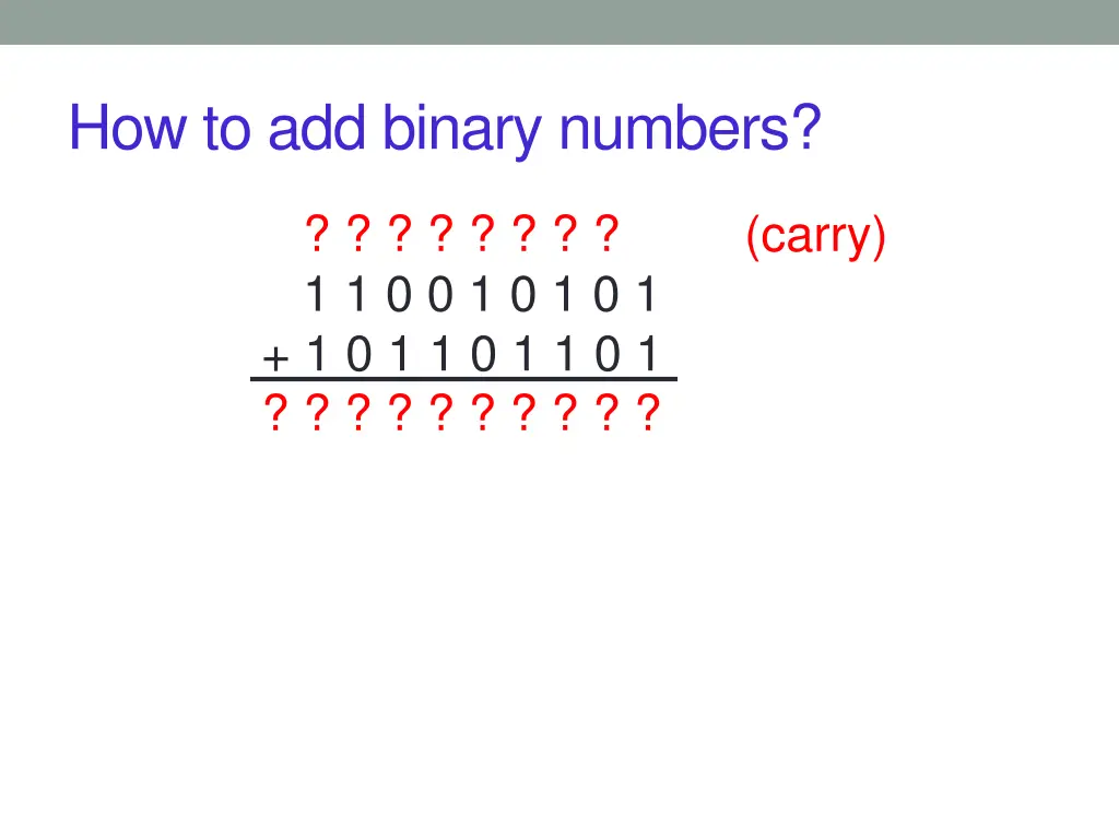 how to add binary numbers 1