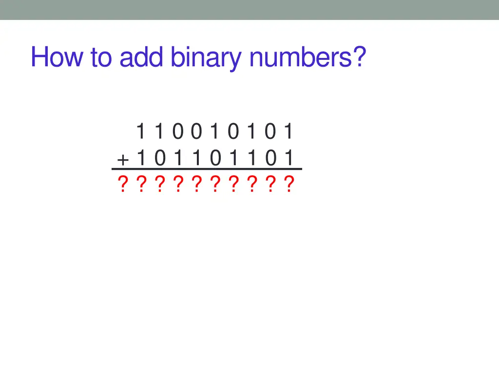 how to add binary numbers