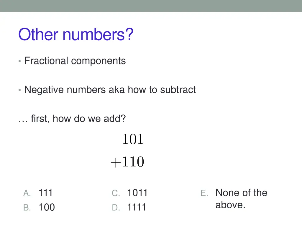 other numbers