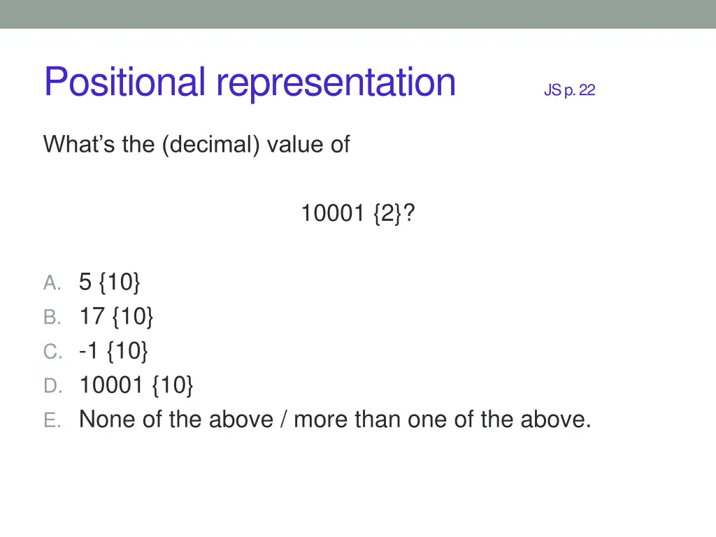 positional representation
