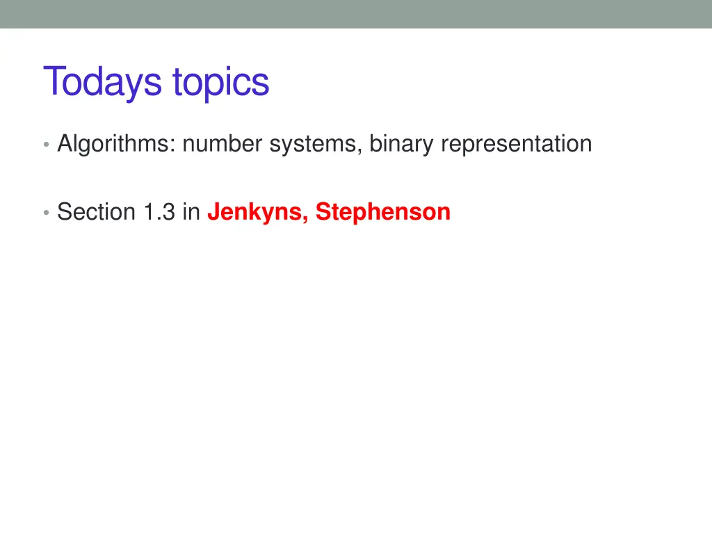todays topics