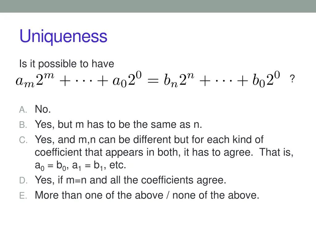 uniqueness