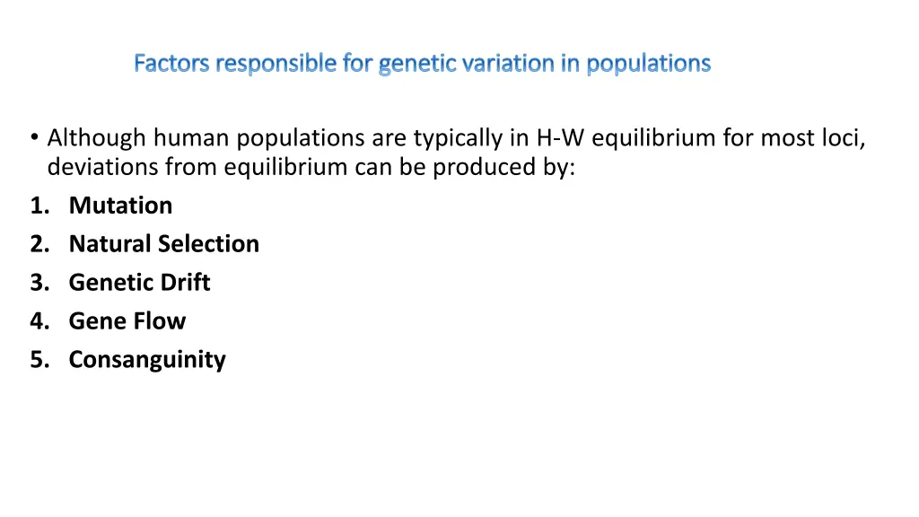 factors responsible for genetic variation 1