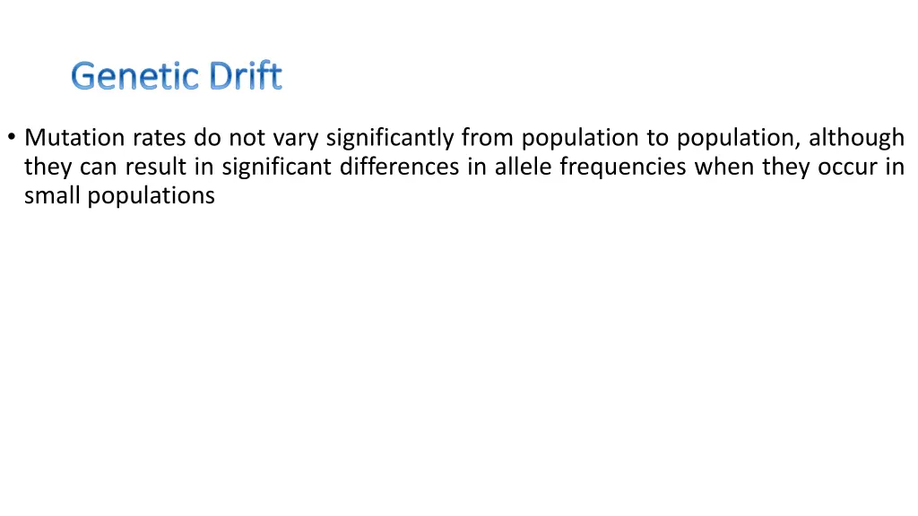 genetic genetic drift