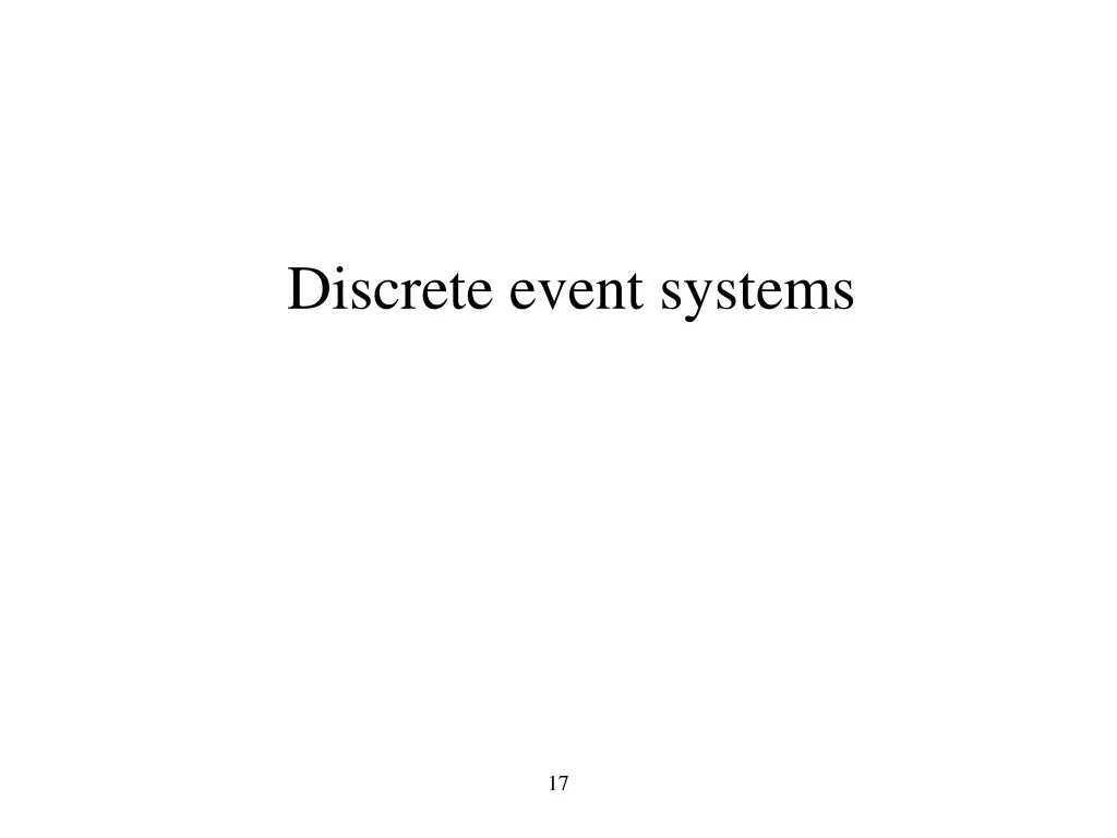 discrete event systems