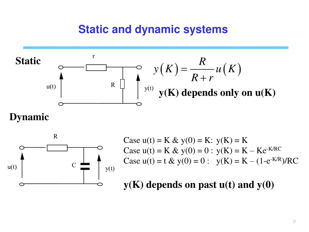static and dynamic systems 1