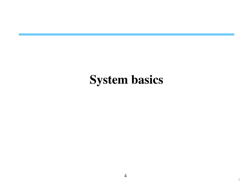 system basics