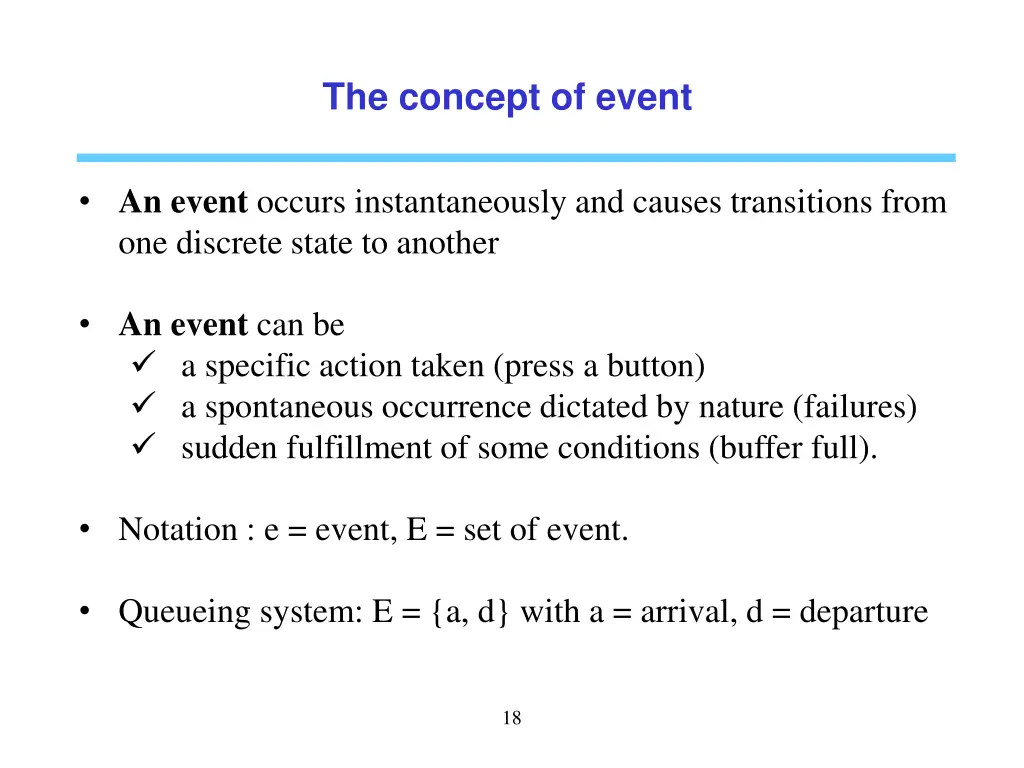 the concept of event