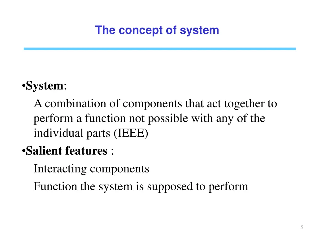 the concept of system