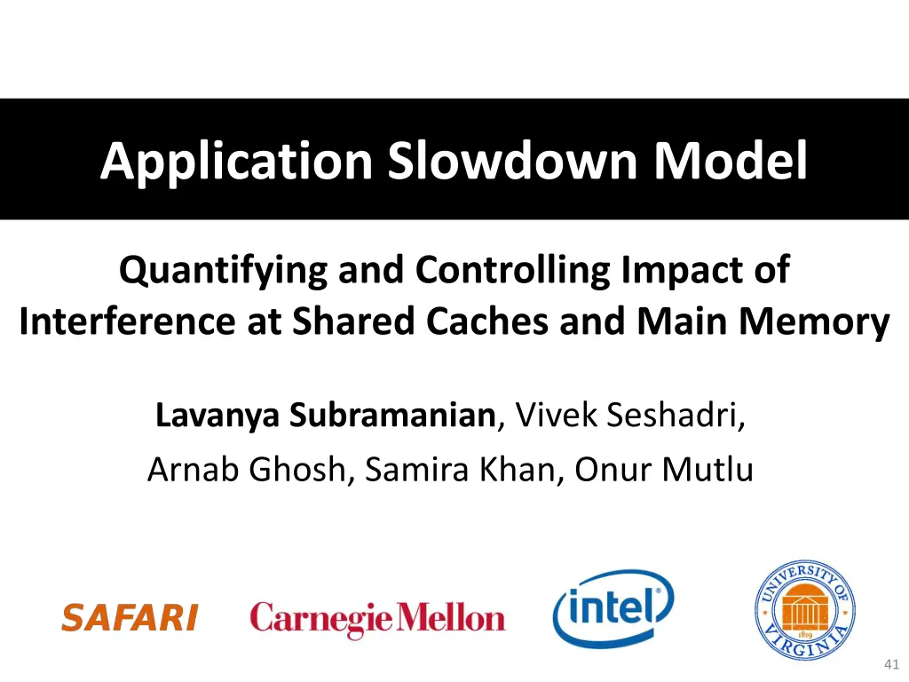 application slowdown model 1