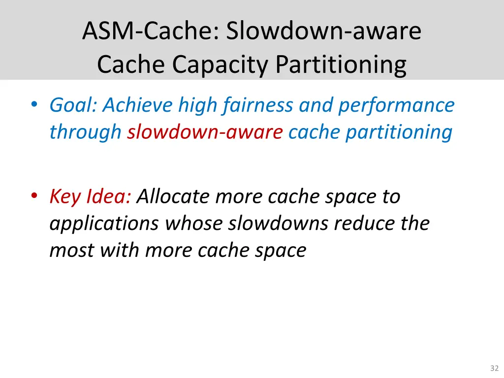 asm cache slowdown aware cache capacity
