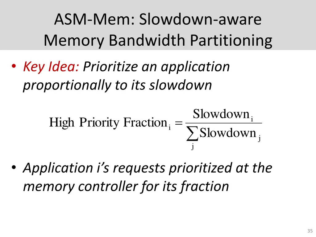 asm mem slowdown aware memory bandwidth