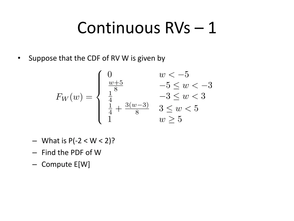 continuous rvs 1