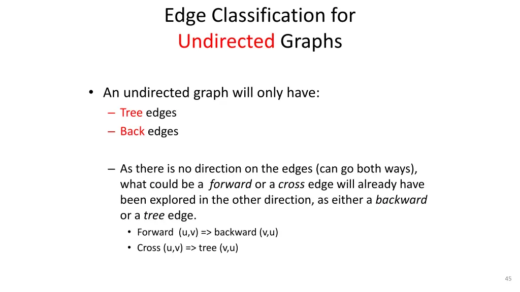 edge classification for undirected graphs 1