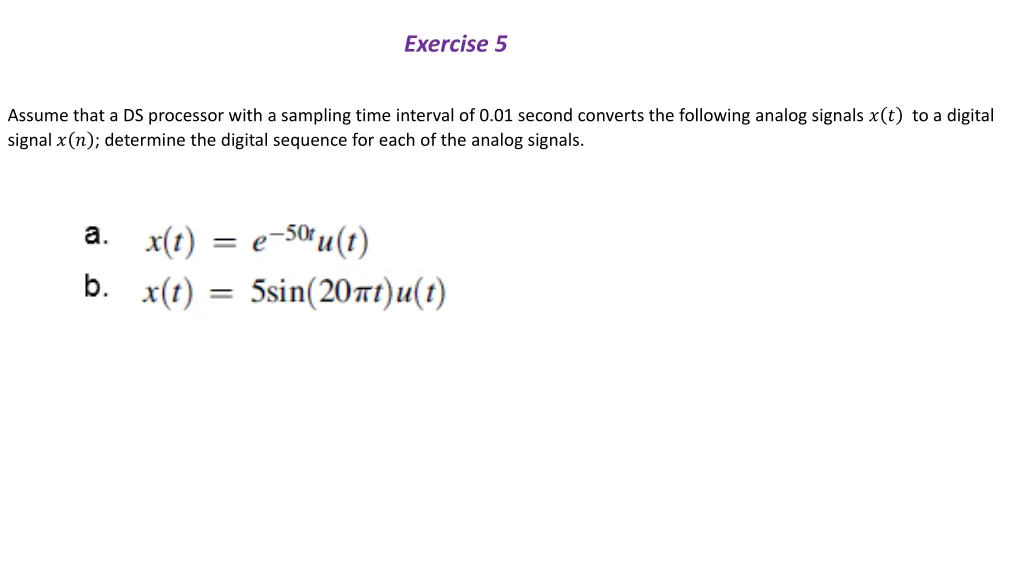 exercise 5