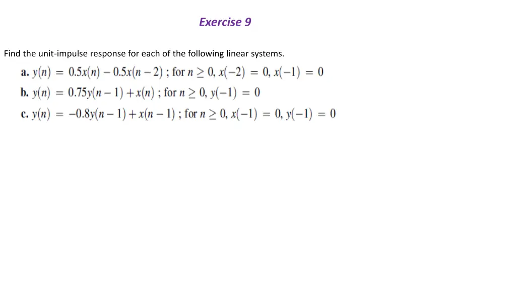 exercise 9