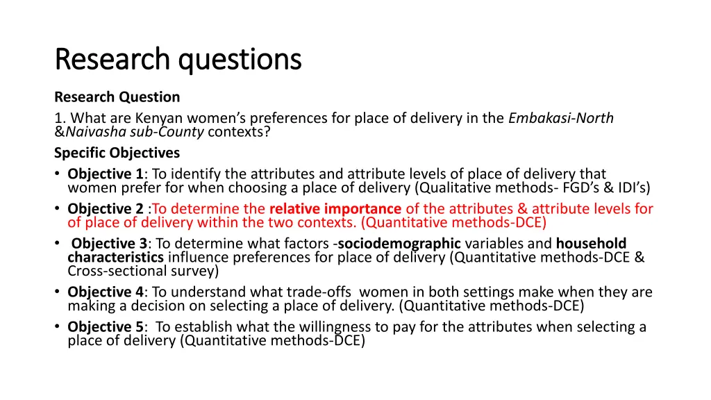 research questions research questions