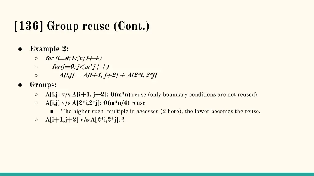 136 group reuse cont