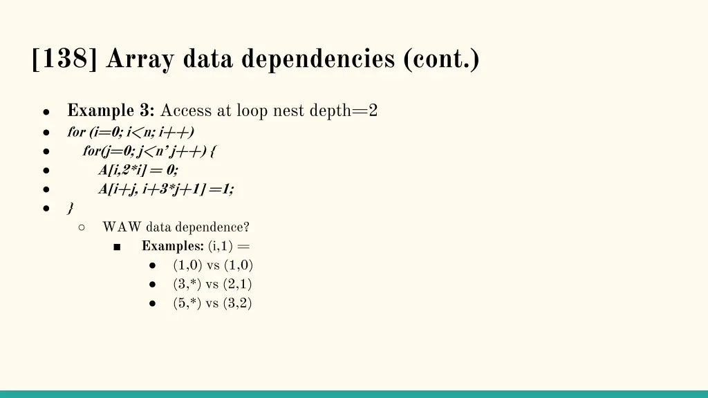 138 array data dependencies cont 1