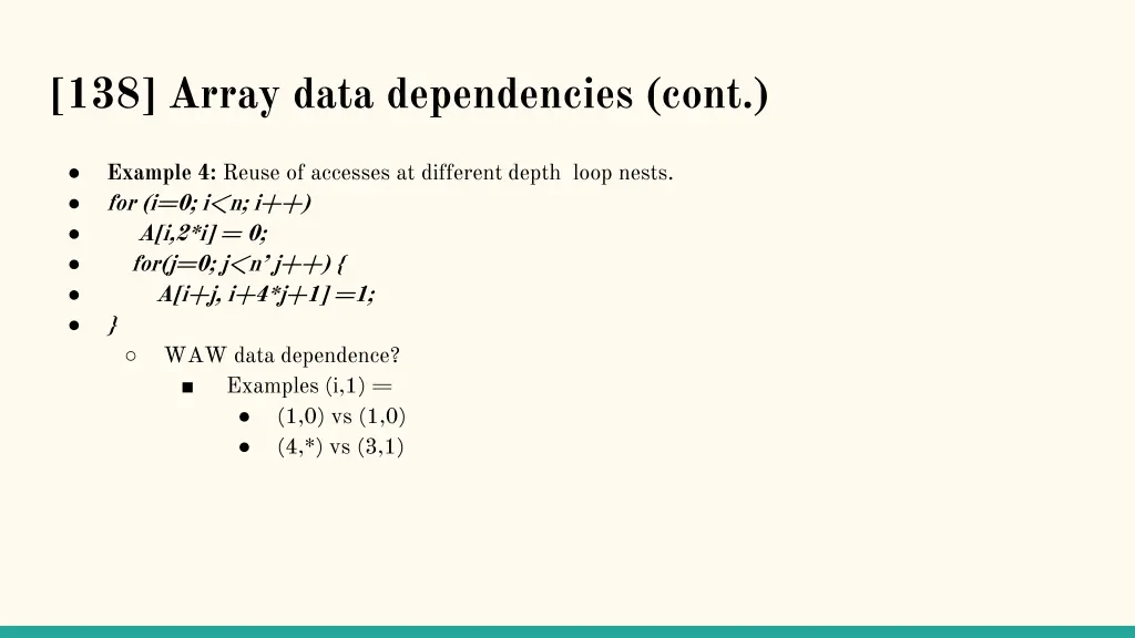 138 array data dependencies cont 2
