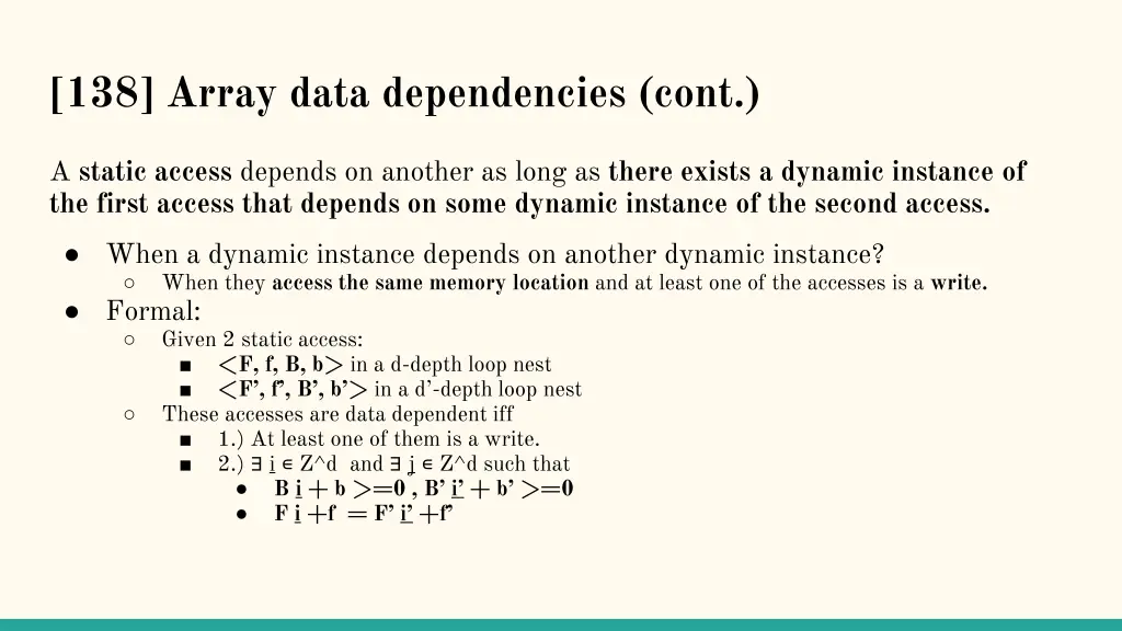 138 array data dependencies cont 3
