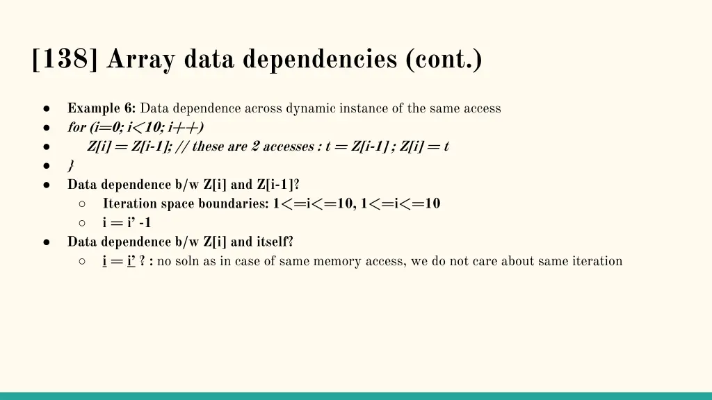 138 array data dependencies cont 5