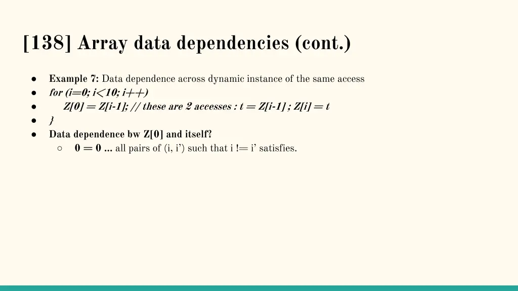 138 array data dependencies cont 6
