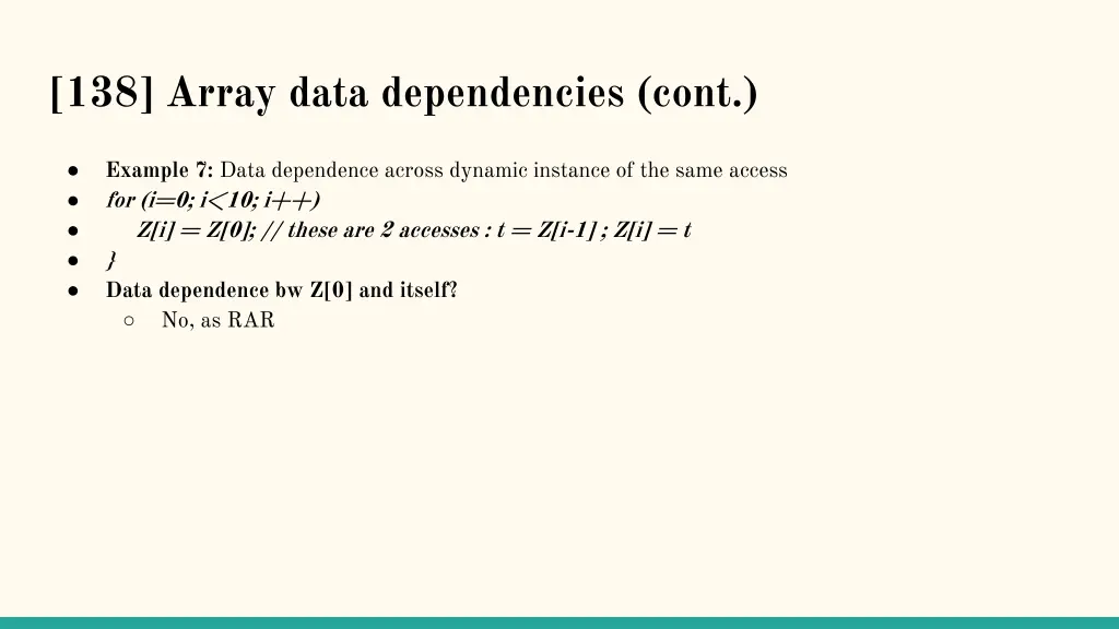 138 array data dependencies cont 7