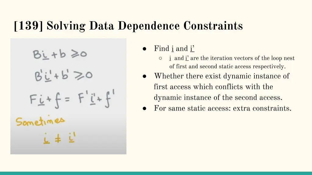 139 solving data dependence constraints