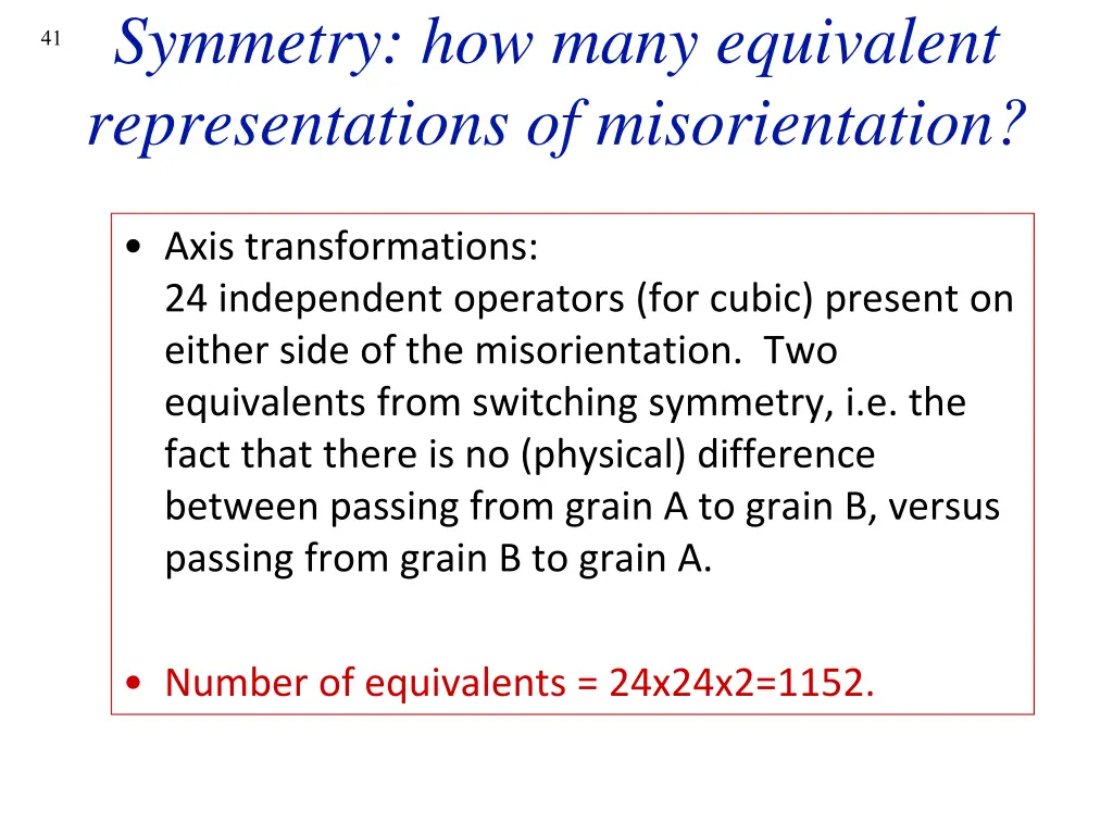41 symmetry how many equivalent representations