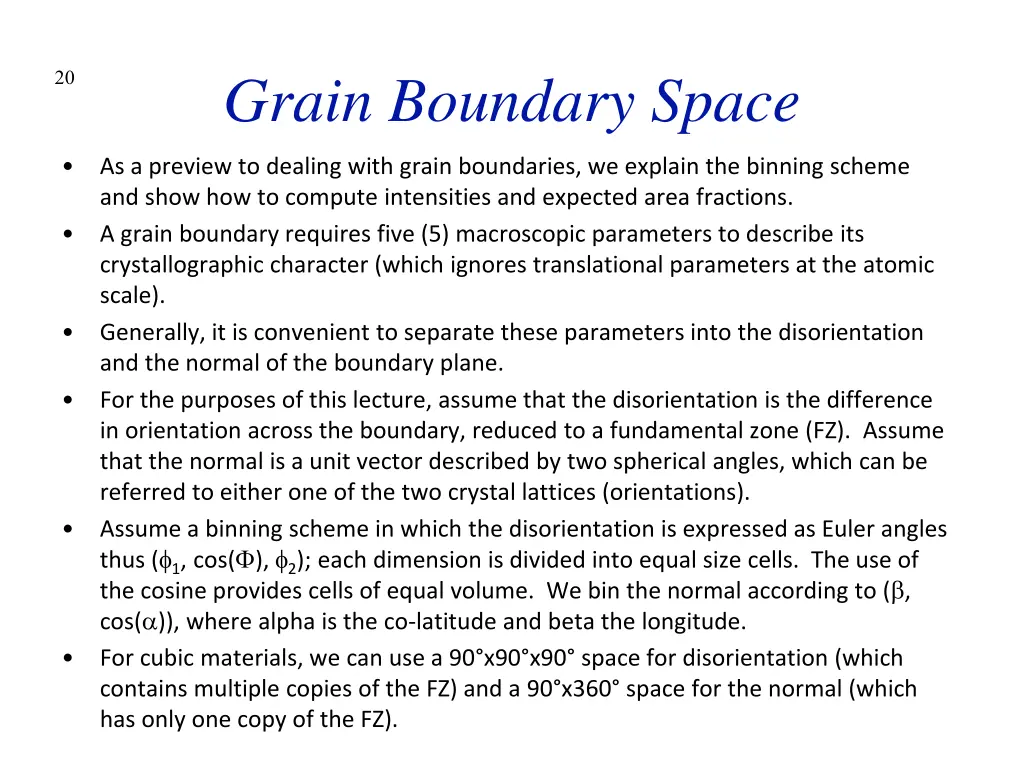 grain boundary space