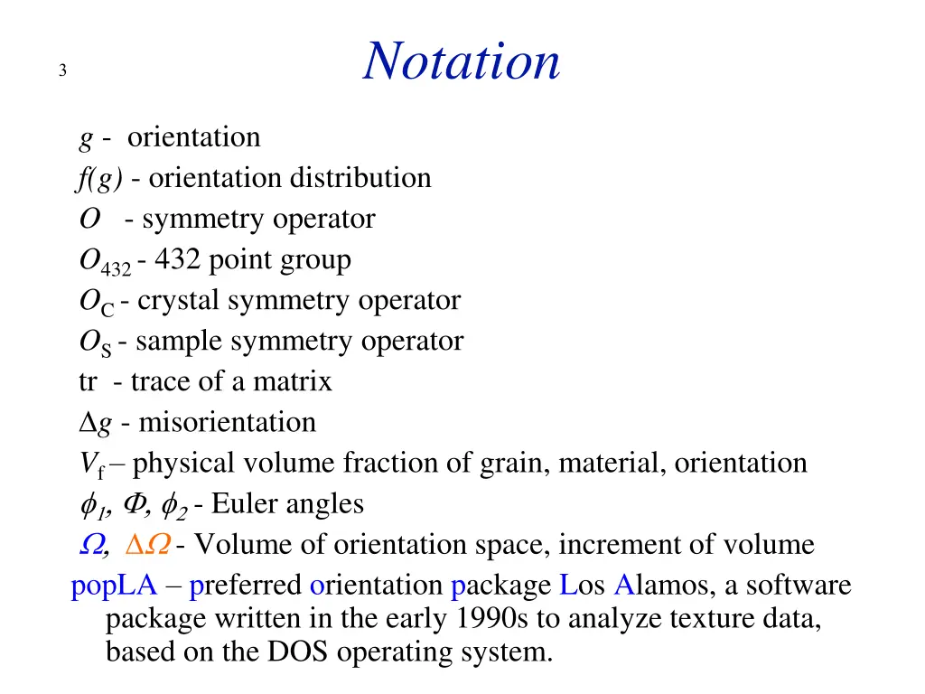 notation