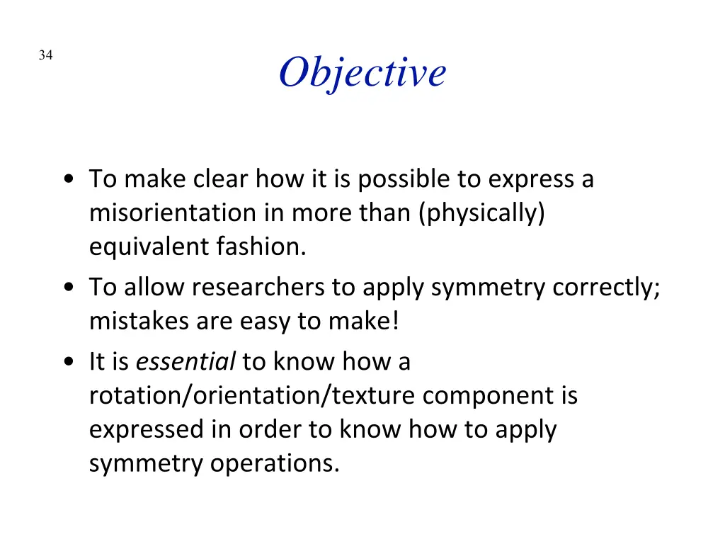 objective