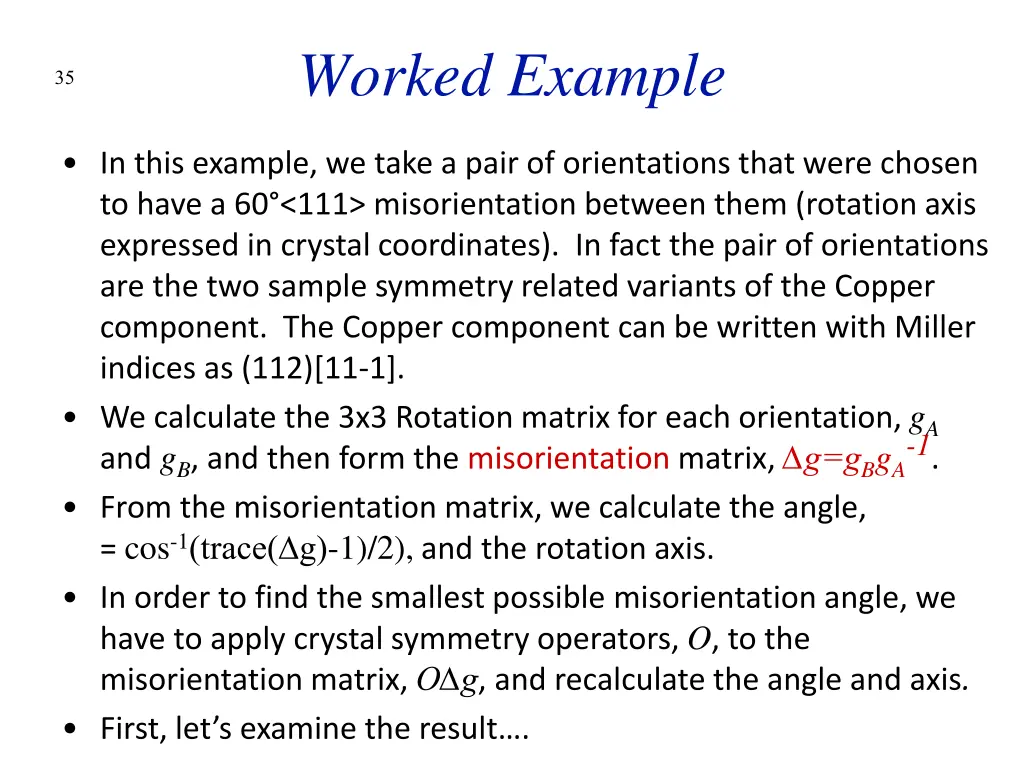 worked example