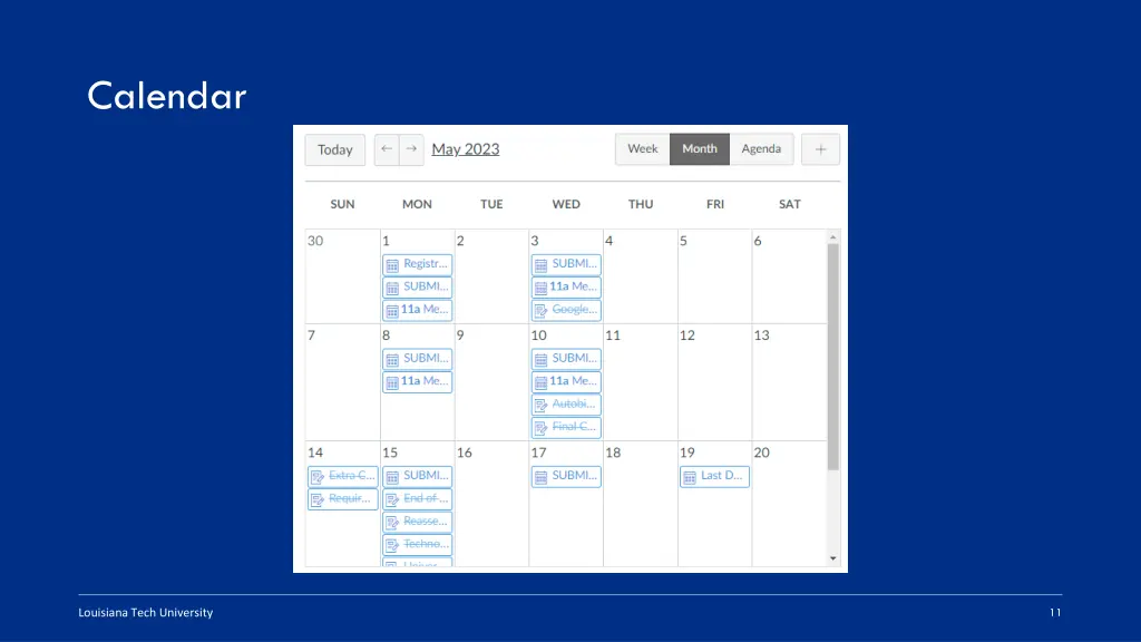 calendar