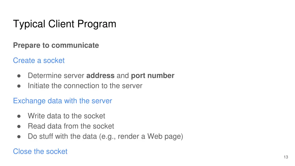 typical client program