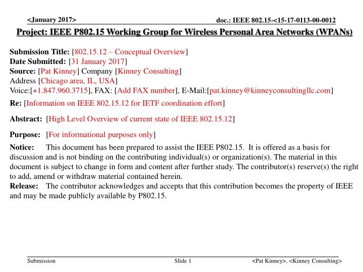 january 2017 project ieee p802 15 working group