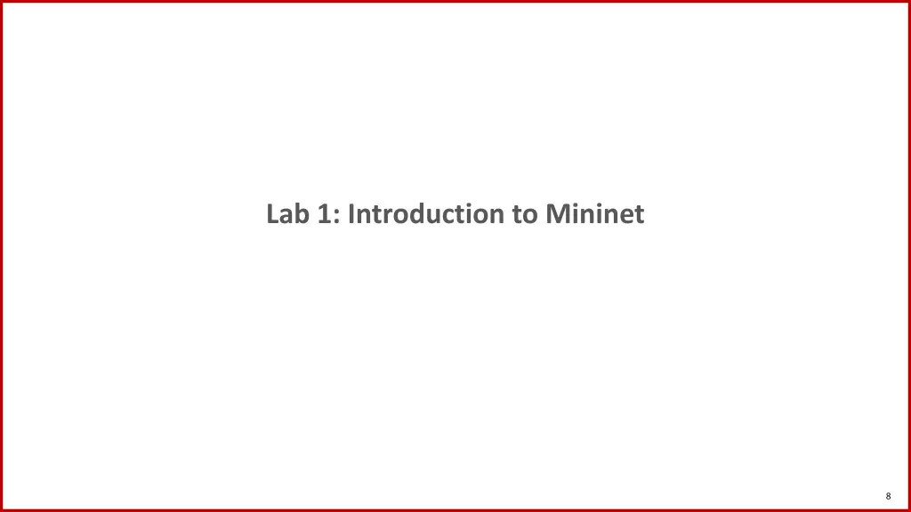 lab 1 introduction to mininet