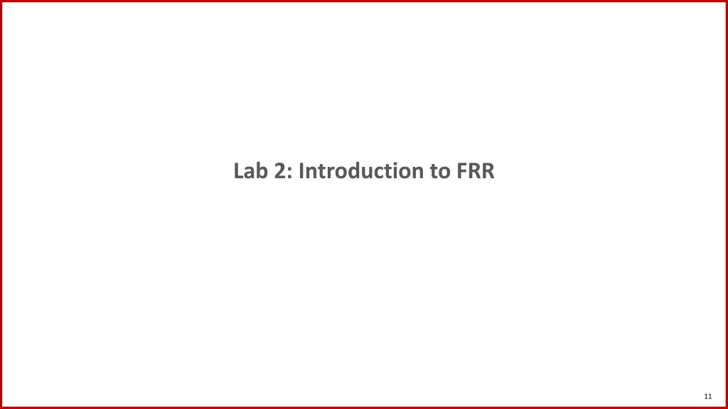 lab 2 introduction to frr