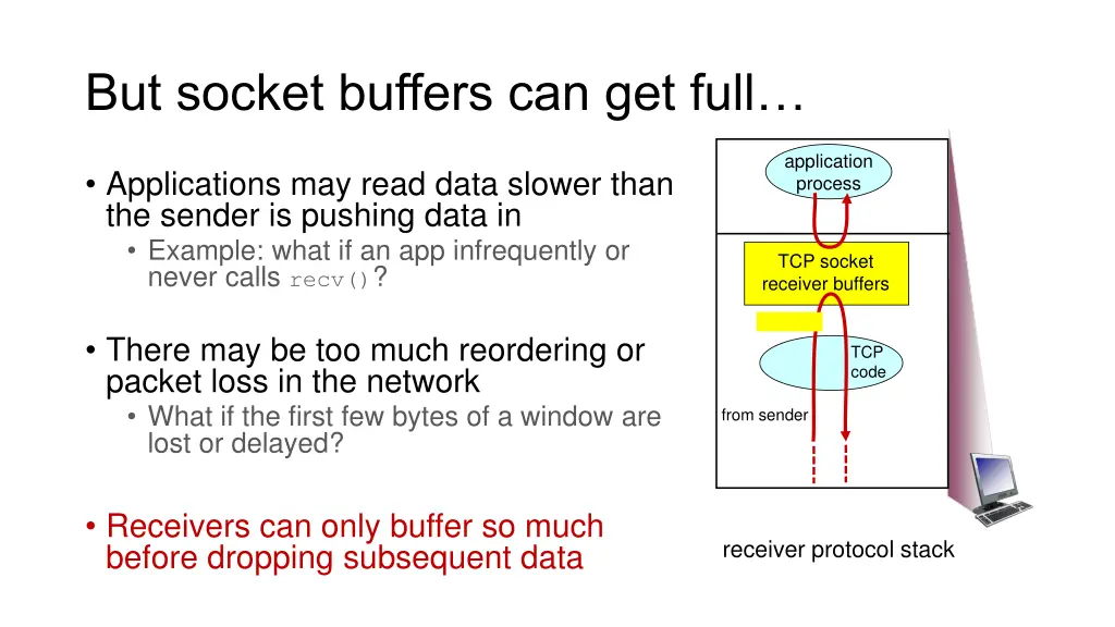 but socket buffers can get full