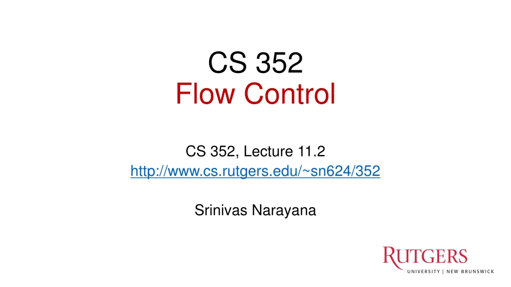 cs 352 flow control